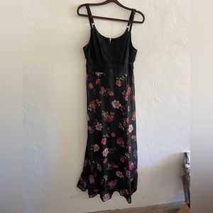 Torrid Chiffon Overlay Floral Lace Maxi Dress 10